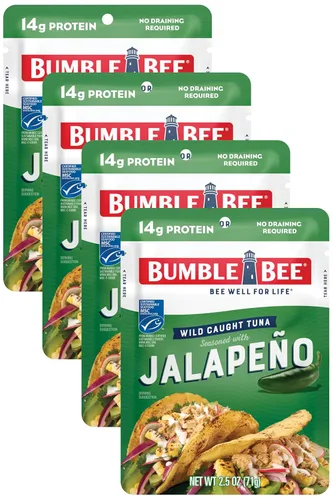 Miniatura 23 de Bumble Bee - Atún sazonado con Chipotle, bolsa de 2.5 onzas, listo para comer, paquete de atún capturado en la naturaleza, 0.49 oz de proteína por