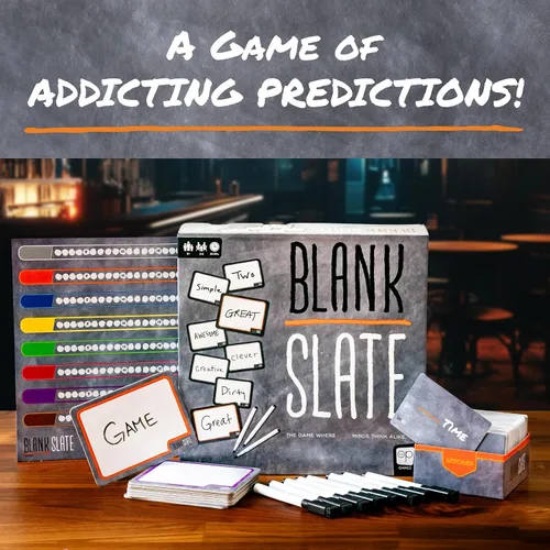 Miniatura 2 de USAOPOLY BLANK SLATE, donde las grandes mentes piensan igual, divertido juego de mesa familiar apto para toda la familia, juego de asociación
