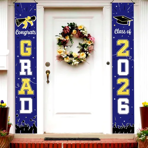 Miniatura 28 de KatchOn, Xtralarge - Cartel de graduación para patio, decoraciones de graduación 2026-120 x 20 pulgadas, pancarta de felicitación para graduación al