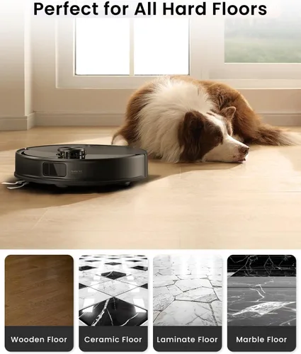 Miniatura 6 de Paquete de 4 almohadillas de trapeador de repuesto para aspiradora robot Roborock Q10 S5/Q10 S5+ – Paños de microfibra lavables a máquina