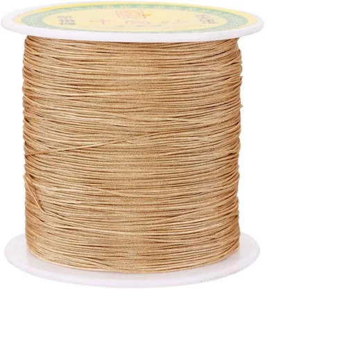 Pandahall - Cordón de nailon trenzado de 0.020 in, cuerda de nailon trenzado de 150 yardas con carrete de plástico para hacer joyas y manualidades