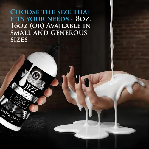 Miniatura 6 de Master Series Creamy White Body Glide Lubricante a base de agua con textura realista y fórmula sin perfume, resbaladizo de larga duración,