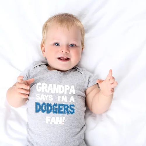 Miniatura 4 de NanyCrafts 'Grandpa Says I'm a Dodgers Fan Baby Body Body para bebé Dodgers