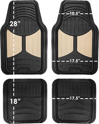 Miniatura 5 de FH Group Alfombrillas de Piso para Automóviles - Alfombrillas de Piso de Goma Heavy-Duty Monster Eye para Autos, Ajuste Universal Juego Completo