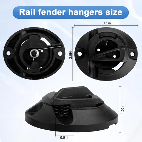 Miniatura 2 de Tacos de guardabarros sin nudo para rieles de túnel de barco, se adapta a cuerda de 1/4 pulgadas, guardabarros de barco se utilizan en la mayoría