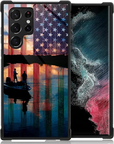 Miniatura 372 de CARLOCA Funda compatible con Samsung Galaxy S22 Ultra, diseño gráfico de Star Howling Wolfs Samsung Galaxy S22 Ultra, diseño gráfico, a prueba