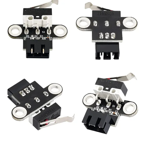 Miniatura 2 de Módulo de interruptor de límite mecánico horizontal para impresora 3D, interruptor de límite en miniatura de 3 pines con cables de 1m (6 piezas)