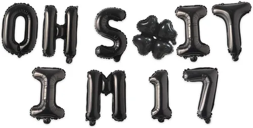 Miniatura 37 de Globos de látex de 16 pulgadas con texto en inglés "Oh I'm 14" Black Hallo Fourteen Cheers to 14 Years Old Theme Decor for Man Woman Happy 14th