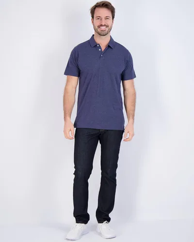 Miniatura 25 de Real Essentials Paquete de 3: Polo de manga corta de algodón para hombre, de secado rápido, transpirable, (disponible en tallas grandes y altas)