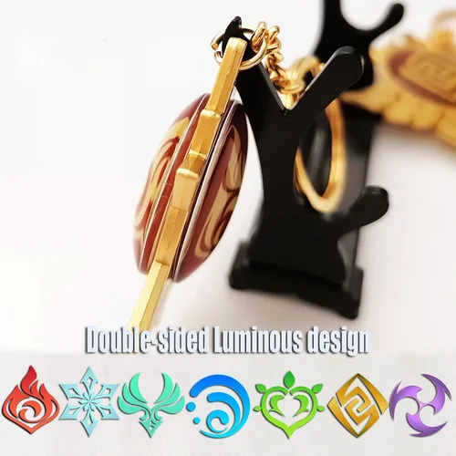 Miniatura 3 de DS Impact Vision Llavero Ojo de Dios Inazuma Luminoso Llavero