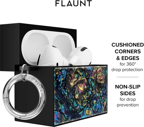 Miniatura 3 de Flaunt Funda cuadrada oficial para AirPods Pro 3 con anillo plateado, compatible con AirPods Pro de 3ª generación, carga inalámbrica, ligera y a