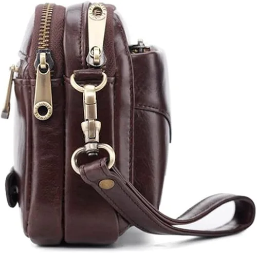 Miniatura 5 de Hebetag Cartera de cuero para hombre organizador de muñeca