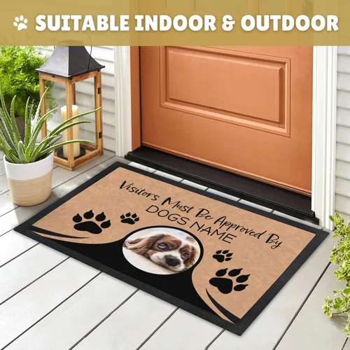 Miniatura 6 de Tapete personalizado para puerta de perro con foto y nombre, tapete de bienvenida personalizado, tapete para puerta delantera, tapete para puerta