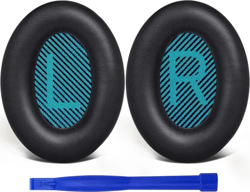 SoloWIT Almohadillas de cuero de proteína para auriculares Bose, almohadillas de repuesto para Bose QuietComfort 15 QC15 QC25 QC2 QC35/Ae2 Ae2i