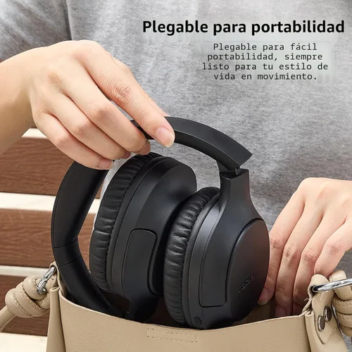 Miniatura 5 de TOZO HA1 Auriculares Bluetooth 5.4 Over Ear, 70H de Reproducción con Micrófono, Auriculares Inalámbricos Plegables, Sonido Estéreo de Graves