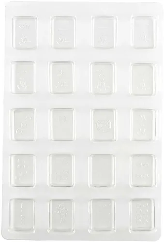 Miniatura 2 de Moldes para hacer dulces de chocolate, 2 unidades, para baby shower, B130, Mahjong, cuadrados, policarbonato, cumpleaños, Sugarcraft, pasta de azúcar