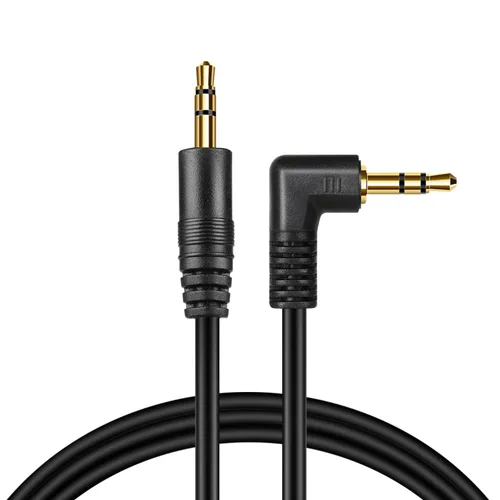 Miniatura 6 de TNP Cable de audio macho a macho auxiliar de 0.138 in (3 pies) – Cable auxiliar de ángulo recto de 90 grados – Cable de conector de auriculares TRS