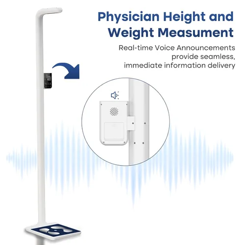 Miniatura 5 de GE Escala digital para médicos IMC: Escala electrónica ultrasónica de altura y peso 76 "Dispositivo de medición de altura Peso corporal preciso 485