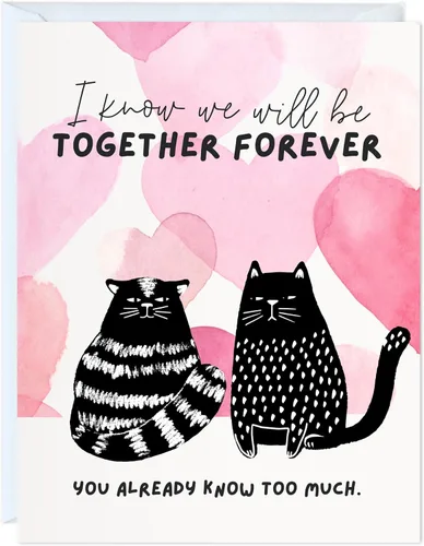 Tarjeta de aniversario de cumpleaños para novio, esposa, novia, marido, amigo, él ella, divertida tarjeta de felicitación sarcástica de amor, en Sé