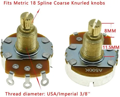 Miniatura 5 de Paquete de 2 botes de bajo para guitarra alfa de tamaño completo.