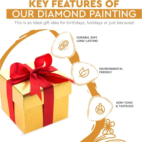 Miniatura 7 de LGANHAPY Pintura de diamantes Dawn con punta iluminada Kits de pintura de diamantes grandes 5D con accesorios para adultos Pintura de diamantes
