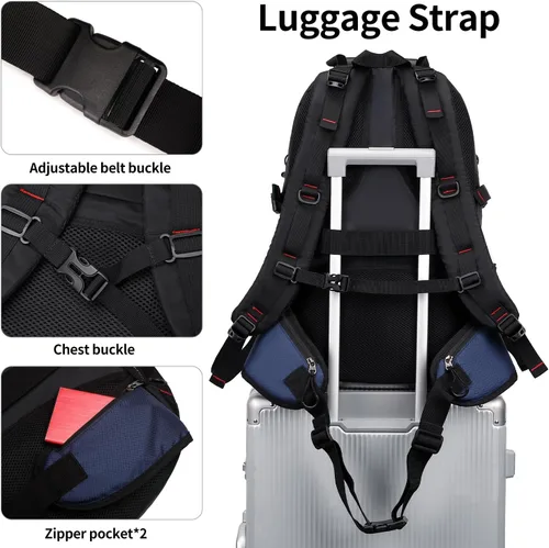 Miniatura 4 de Mochila de senderismo Nerlion de 40L, mochila de viaje para hombres y mujeres, para acampar, impermeable, mochila diurna de senderismo ligera