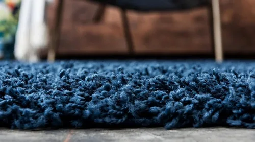 Miniatura 21 de Unique Loom Solid Shag Collection - Alfombra rectangular de 5 pies 1 pulgada x 8 pies, azul zafiro/azul marino Zafiro Azul/Azul Marino