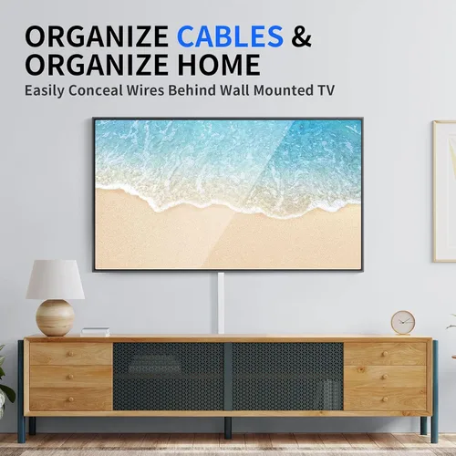 Miniatura 7 de Delamu Ocultador de cables, cubiertas de cable de 315 pulgadas para cables en la pared, ocultadores de cable de un cable, cubiertas de alambre