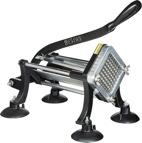 Weston Cortador profesional para papas y verduras, hoja de corte de acero inoxidable de 3/8 pulgadas, ventosa y pies de montaje en pared, calidad de