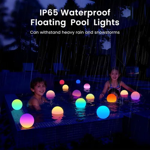 Miniatura 5 de LOFTEK Luces flotantes de piscina de 3 pulgadas, luces de piscina recargables que cambian de color, luz LED impermeable IP65, lámpara de bañera