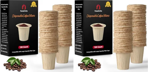 Miniatura 10 de Fanativita Filtros de café desechables (2.1 pulgadas de alto) para My K-Cup, K-Carafe, Cuisinart SS-RFC y otras tazas de filtro reutilizables
