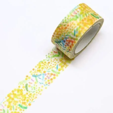 Miniatura 2 de Kamiiso - Cinta adhesiva Saien - Cinta Washi (0.787 in) - Árbol de mimosa - para álbumes de recortes, manualidades, manualidades, decoración