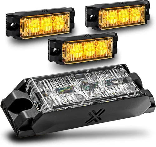 Miniatura 12 de LAMPHUS NanoFlare - Luz de advertencia estroboscópica de 5 pulgadas y 6 W, color blanco ámbar, luz de advertencia estroboscópica para parrilla