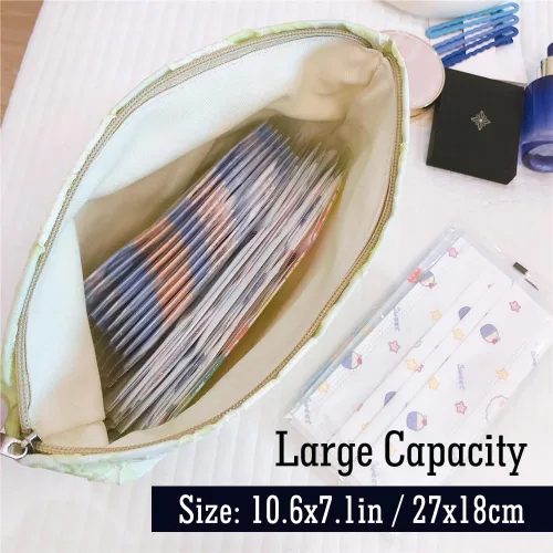Miniatura 4 de STARDW Bolsa de maquillaje estética floral para mujeres y niñas, bolsa de aseo de viaje con cremallera de gran capacidad, bolsa organizadora