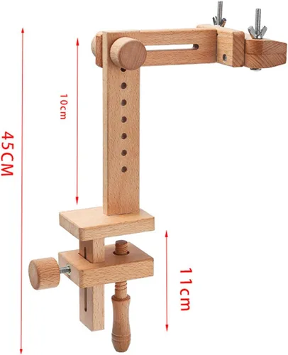Miniatura 6 de Soporte de aro bordado de madera de 17.7 in