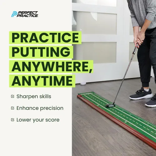 Miniatura 2 de Perfect Practice Putting Mat & Chipping Net, Indoor & Outdoor Putting Green, Chipping Mat for Home & Office, Premium Golf Training Aids for Putting