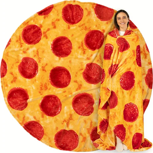 Miniatura 16 de PAVILIA Manta de tortilla de burrito, manta de doble cara de harina de tacos para niños, niñas, adolescentes, manta de comida realista, divertido