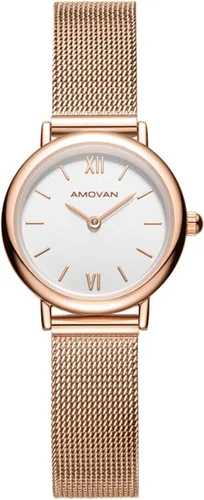 Miniatura 7 de Reloj dorado para mujer con pequeña banda de malla de acero inoxidable, minimalista de dos manecillas, esfera romana de caja redonda, herramienta