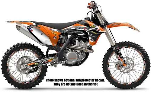 Miniatura 2 de Kit completo de gráficos MXC Podium Orange Senge 1998-2002 compatible con KTM Naranja