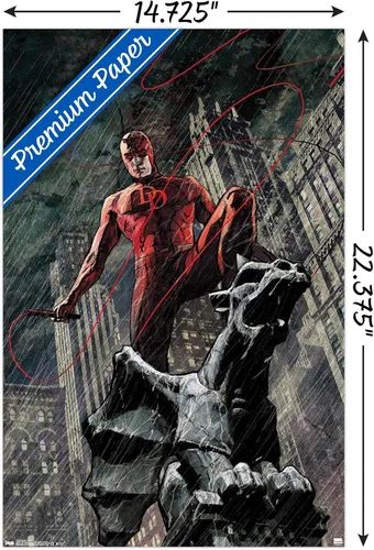 Miniatura 3 de Marvel Comics DaredeVil - Póster de pared de Hell's Kitchen DeVil, 22.4 pulgadas de largo x 14.7 pulgadas de ancho, versión premium sin marco