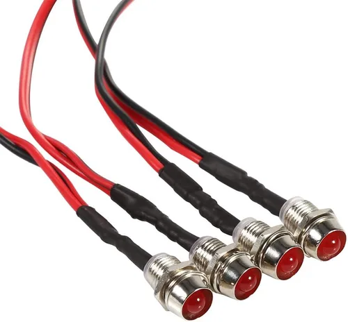 Fydun Luz indicadora LED, 4 bombillas LED de 12 V para salpicadero, luz indicadora de luz de advertencia para automóvil, camioneta, camión, barco