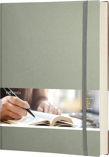 Miniatura 11 de EMSHOI Cuaderno Bullet Journal de Puntos, Diario B5 Grande de Cuero Suave, 192 Páginas Numeradas 100gsm Cuaderno de Cuadrícula de Puntos Grueso