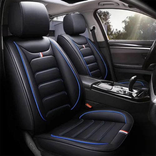Miniatura 13 de otoez Juego completo de 5 fundas de asiento de automóvil, sedán, SUV, camión, furgonetas, protector de cojín para asiento delantero y trasero, apto