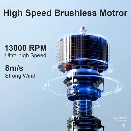 Miniatura 3 de Ventilador turbo portátil de mano con batería recargable USB de 3600 mAh, 100 velocidades, tiempo de enfriamiento máximo de 26 horas, mini Rosa
