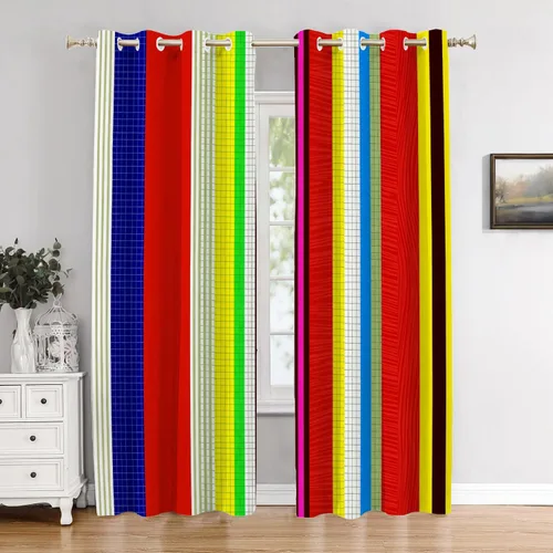 Miniatura 41 de Cortinas de cocina de hojas de arce otoñales para ventanas, hojas verdes y rojas sobre cenefas opacas negras, tratamientos de ventana de poliéster