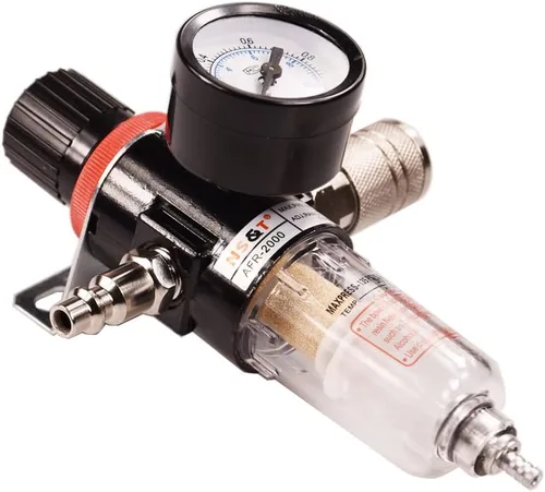 Miniatura 5 de Kit de regulador de presión de filtro de aire neumático AFR2000 de 1/4G de pulgada (0 a 145 psi) Filtro de compresor de herramienta de aire