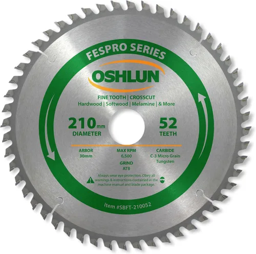 Miniatura 2 de Oshlun SBFT-210036 8.268 in 36 dientes FesPro de uso general ATB hoja de sierra con eje de 1.181 in para Festool TS 75 EQ