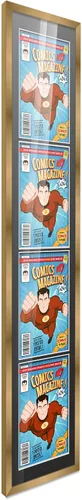Miniatura 105 de Poster Palooza Marco de cómic con paspartú para 1 cómic de la Edad de Bronce publicado entre 1970 y 1985, marco de cómic negro para cómic de 7.25 x