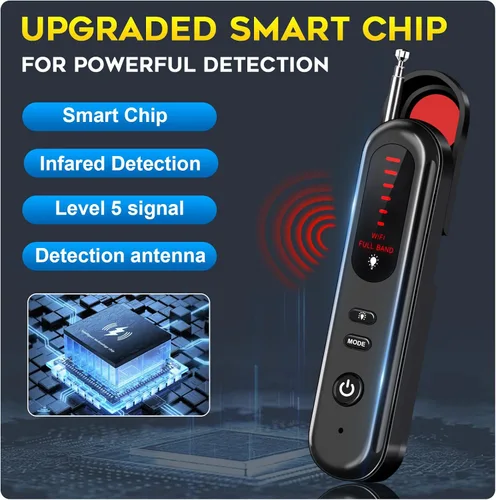 Miniatura 4 de SEVENPARK Detector de Cámara Oculta - Buscador de Cámara Portátil 2025, Detector de Rastreador GPS, Escáner de Señal Inalámbrica RF para Oficina