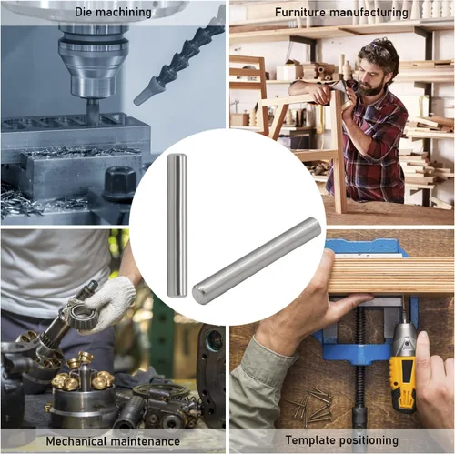 Miniatura 5 de 20 clavijas de 0.197 in de diámetro x 0.787 in de longitud 304 de acero inoxidable 304 clavijas de soporte de barra de metal elementos usados